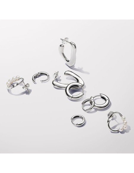 Pandora | Organisk V-formede åbne creoler Pandora | Organisk V-formede åbne creoler