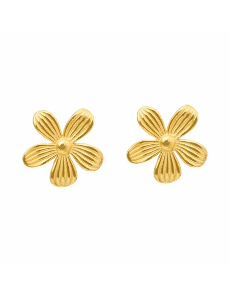 SUSANNE FRIIS BJØRNER | Øreringe sølv forgyldt blomst 20mm