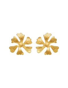 SUSANNE FRIIS BJØRNER | Øreringe sølv forgyldt blomst 20mm