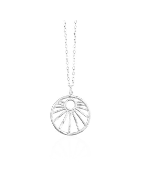 SUSANNE FRIIS BJØRNER | Halskæde sølv med solinspireret trådmønster 18 mm