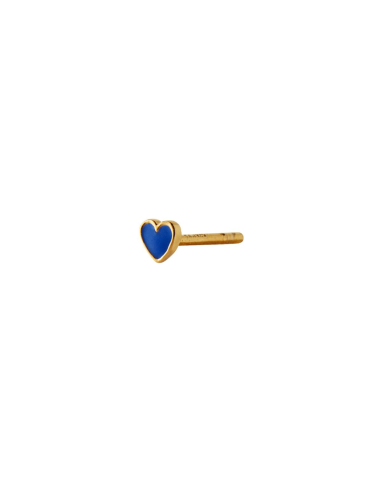 STINE A | Petit Love Heart Cobalt Blue Enamel - Single