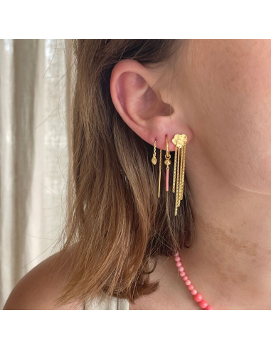 STINE A | Shell Reflections Earring with Chains - Single