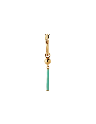 STINE A | Huggie with Disco Ball & Pin Mint Green Enamel - Single