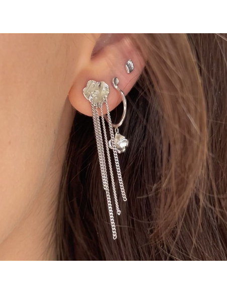 STINE A | Petit Flow Creol with Garden Flower Silver - Single STINE A | Petit Flow Creol with Garden Flower Silver - Single