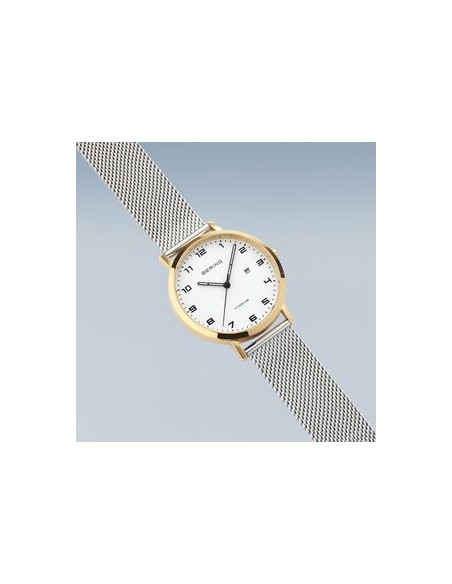 BERING | Unisex Titanium ur med mesch lænke
