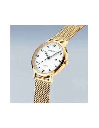 BERING | Unisex Titanium ur med mesch lænke