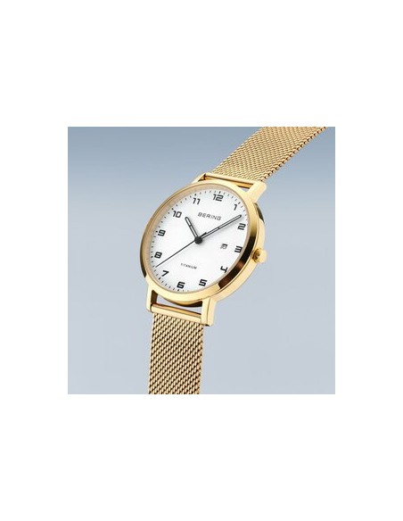 BERING | Unisex Titanium ur med mesch lænke