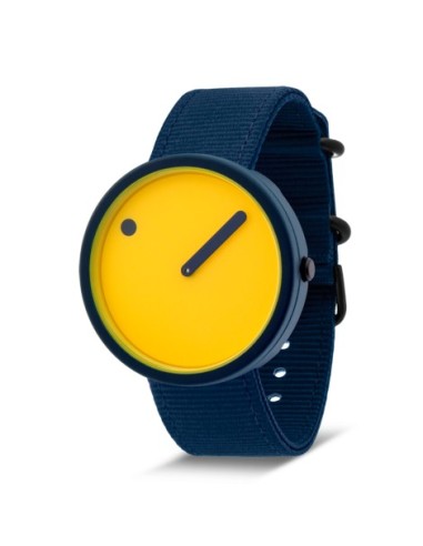 PICTO | 40 MM / PINK REEF URSKIVE / MARINEBLÅ GENANVENDT REM