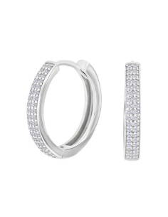 Siersbøl | Rhod. sølv creoler m/cz 20mm