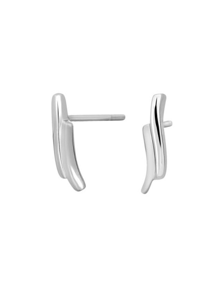 Siersbøl | Rhod. sølvørestikker buede stave