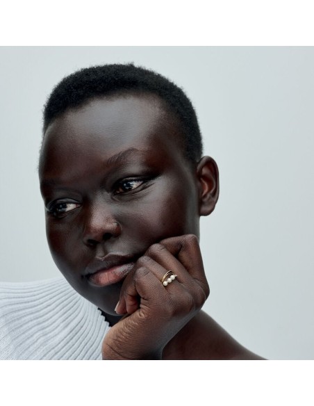 PANDORA | Behandlet åben ring med ferskvandskulturperle PANDORA | Behandlet åben ring med ferskvandskulturperle