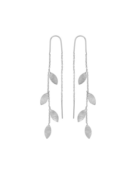 SUSANNE FRIIS BJØRNER | Ørekæde, sølv, børstet navette ca. 7,5 cm