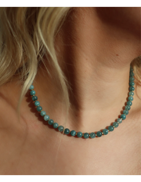SOÏ | Aquamarin | Krystal halskæde
