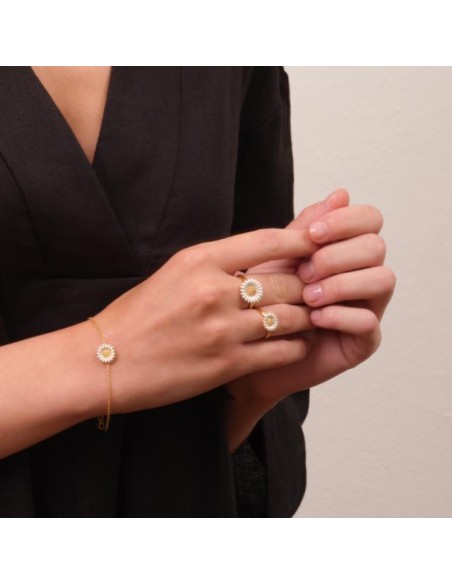 Siersbøl | Forg. sølvarmbånd Marguerit 10mm