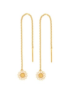 Siersbøl | Forg. sølvørekæde Marguerit 7mm