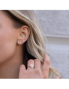 Siersbøl | Forg. sølvørestikker Marguerit 10mm 2