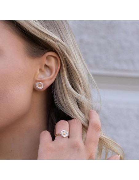 Siersbøl | Forg. sølvørestikker Marguerit 10mm