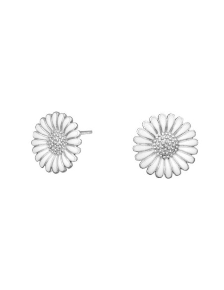 Siersbøl | Rhod. sølvørestikker Marguerit 10mm