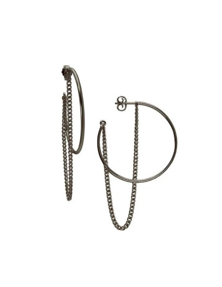 HEIRING | CREOL 33MM MED KÆDER OXIDERET HEIRING | CREOL 33MM MED KÆDER OXIDERET