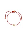 STINE A | BIG PEARL BERRIE BRACELET - RED RIBBON