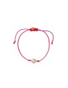 STINE A | BIG PEARL BERRIE BRACELET - NEON PINK RIBBON