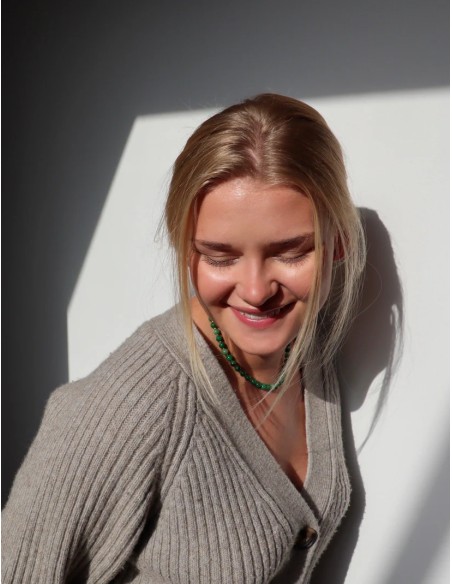 SOÏ | Grøn Jade | Krystal halskæde