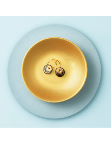 Scherning | Splash Black/Goldplated Øreringe