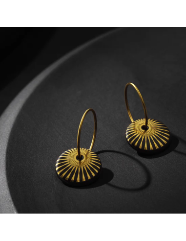 Scherning | Splash Black/Goldplated Øreringe