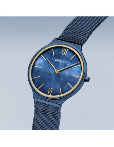 BERING | Ultra Slim | poleret/børstet blå | 18434-397