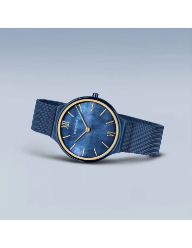 BERING | Ultra Slim | poleret/børstet blå | 18434-397