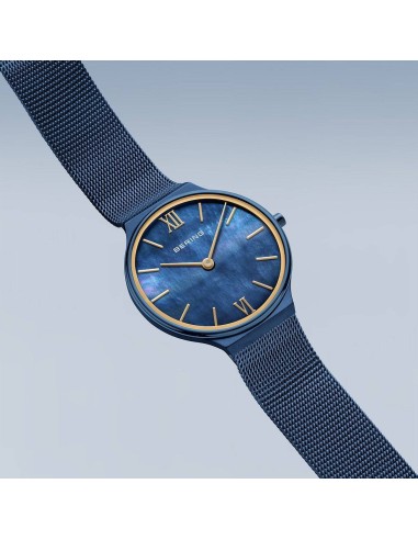 BERING | Ultra Slim | poleret/børstet blå | 18434-397