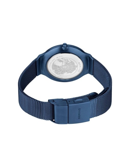 BERING | Ultra Slim | poleret/børstet blå | 18434-397