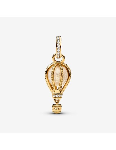 PANDORA Funklende Klar Varmluftsballon Charm med Vedhæng | Eventyrligt Design