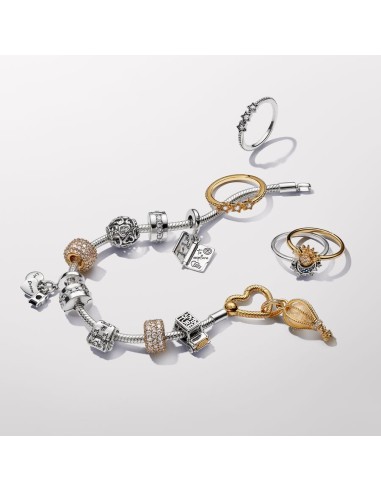 PANDORA Funklende Klar Varmluftsballon Charm med Vedhæng | Eventyrligt Design