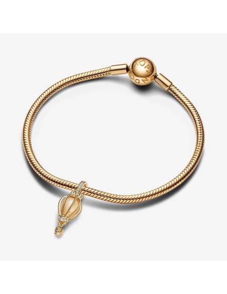 PANDORA Funklende Klar Varmluftsballon Charm med Vedhæng | Eventyrligt Design PANDORA Funklende Klar Varmluftsballon Charm med Vedhæng | Eventyrligt Design