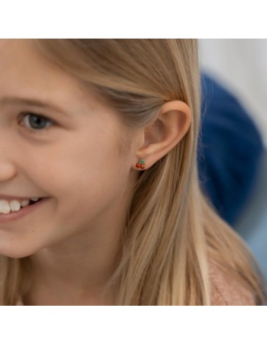 NOA KIDS JEWELLERY | Rhod. sølvørestikker kirsebær m/emalje