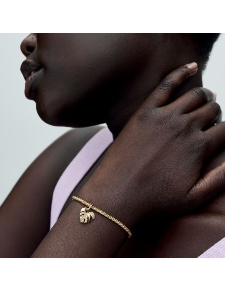 PANDORA | Funklende monsterablad charm med vedhæng PANDORA | Funklende monsterablad charm med vedhæng