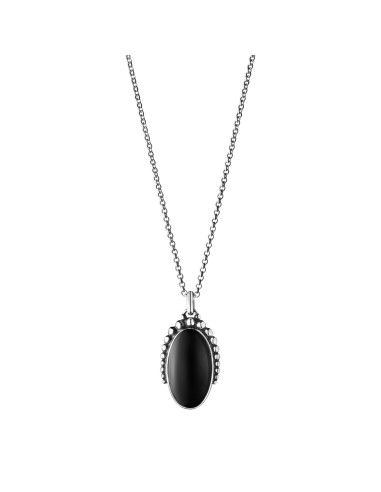 GEORG JENSEN | MOONLIGHT BLOSSOM HALSKÆDE MED SORT ONYX