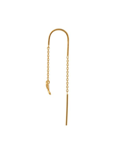 STINE A | Petit Bow Double Chain Earring - Single