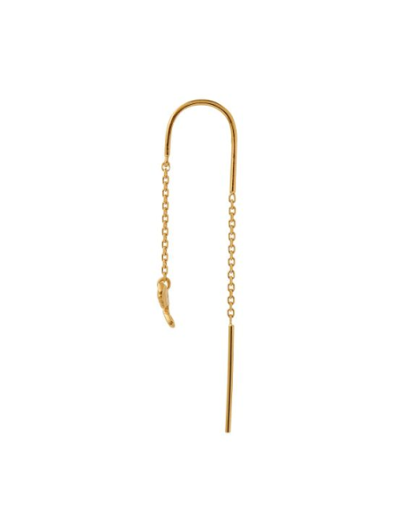 STINE A | Petit Bow Double Chain Earring - Single STINE A | Petit Bow Double Chain Earring - Single