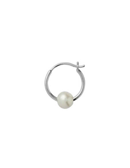 STINE A | Big Pearl Berrie Hoop Silver - Single STINE A | Big Pearl Berrie Hoop Silver - Single