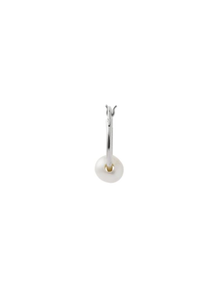 STINE A | Big Pearl Berrie Hoop Silver - Single