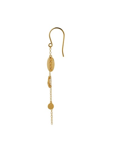 STINE A | Sun and Moon Earring with Chain - Single