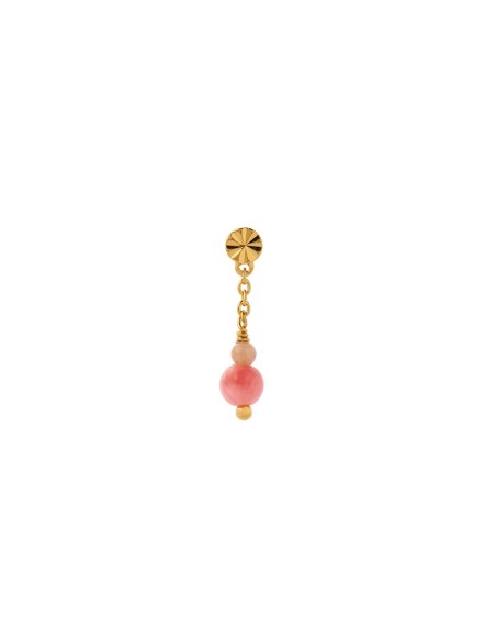 STINE A | Tres Petit Etoile Earring with Coral - Single STINE A | Tres Petit Etoile Earring with Coral - Single