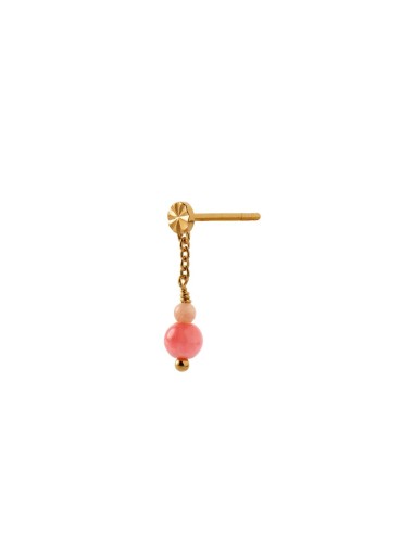STINE A | Tres Petit Etoile Earring with Coral - Single