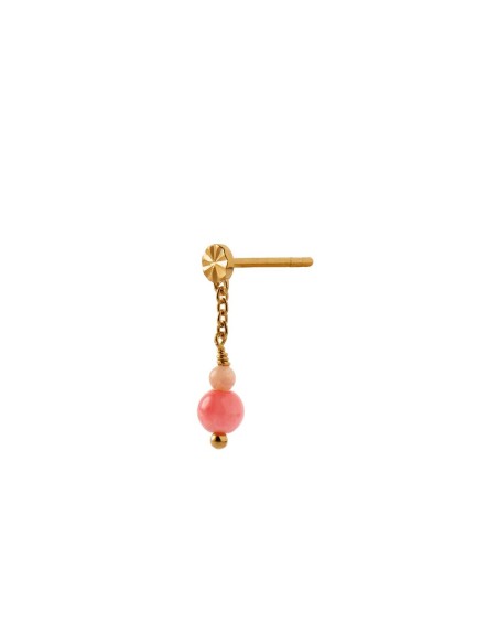 STINE A | Tres Petit Etoile Earring with Coral - Single STINE A | Tres Petit Etoile Earring with Coral - Single
