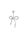 STINE A | Dangling Flow Bow Earring Silver- Single