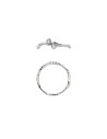 STINE A | Flow Ring with Two Stones Silver