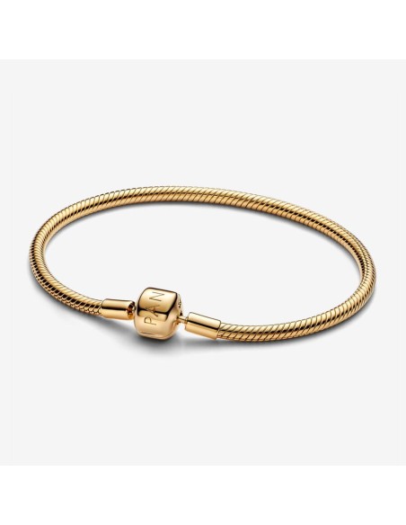 PANDORA Slangekædearmbånd med Tøndelås | Stilfuldt og Sikkert Design PANDORA Slangekædearmbånd med Tøndelås | Stilfuldt og Sikkert Design