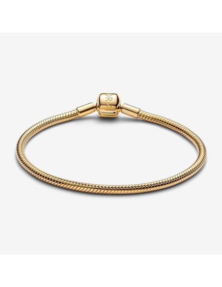 PANDORA Slangekædearmbånd med Tøndelås | Stilfuldt og Sikkert Design PANDORA Slangekædearmbånd med Tøndelås | Stilfuldt og Sikkert Design